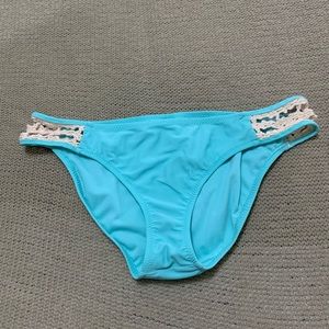 Blue bikini bottoms